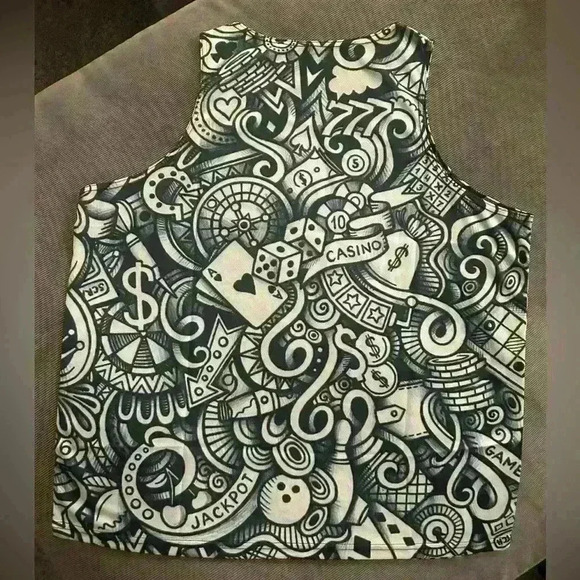 EDM Ravewear 🎰 💵 Casino Men’s Tank Top, Size M, NWOT - Picture 2 of 3